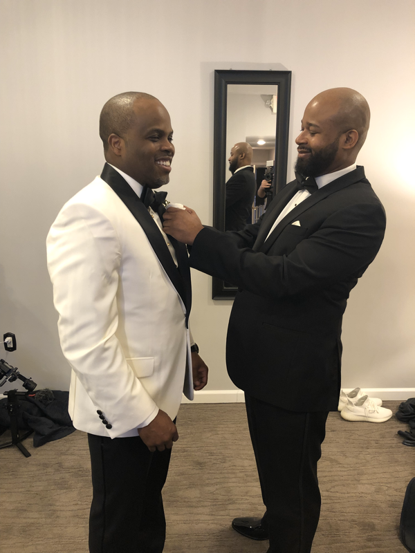 black groom and bestman
